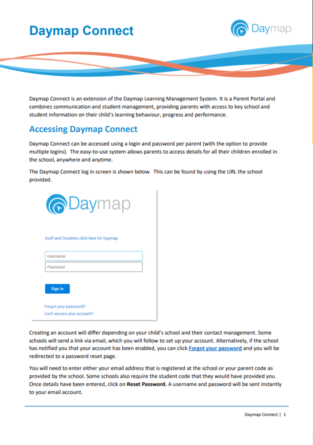 Daymap Connect User Guide